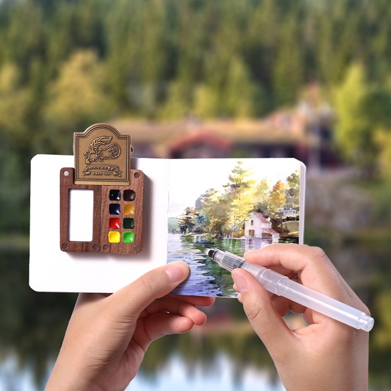 迷你便携水彩颜料史明克固体分装美术生绘画写生旅行装