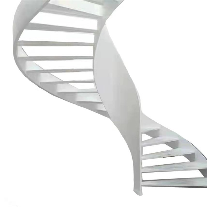 上海铁艺旋转楼梯钢架直梯扭弧旋转楼梯玻璃扶手无梁钢板旋转楼梯