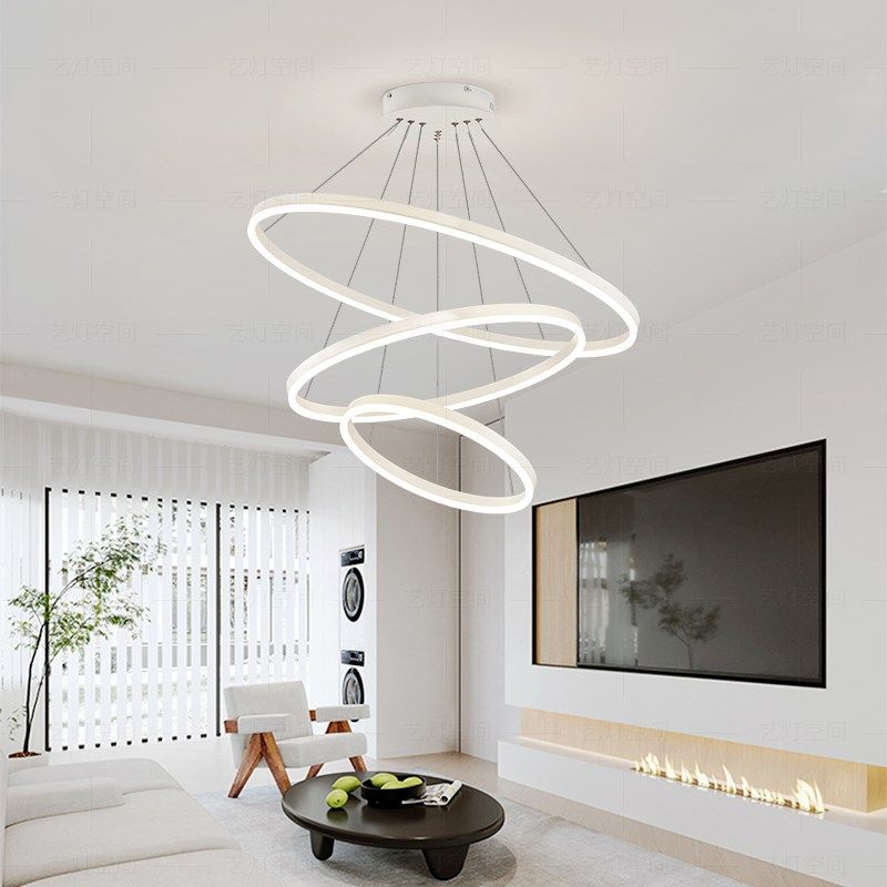 艺灯空间现代客厅吊灯圆环极简多层大吊灯卧室楼梯间灯具,家装灯饰光源,护眼吊灯,淘宝优惠券,粉丝福利购,淘宝优惠卷