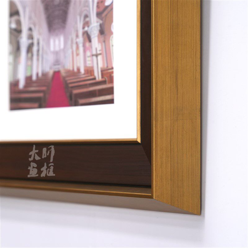 全实木油画框外框金色装裱水彩相框镜框电视框线条丝巾复古图片