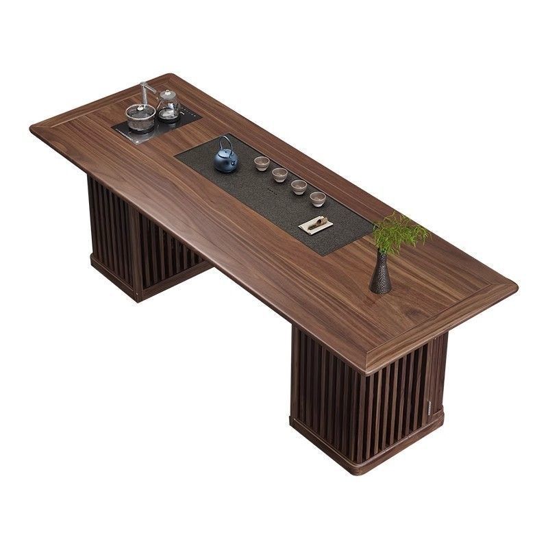 新老榆木实木茶桌乌金石茶盘一体功夫茶台办公室泡茶桌椅,住宅家具,家用茶台/茶桌,淘宝优惠券,粉丝福利购,淘宝优惠卷