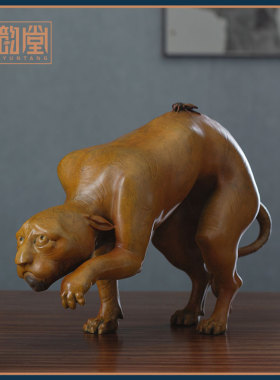 文创铜老虎之蜂虎居安思危客厅办公室桌面装饰品送礼领导长辈