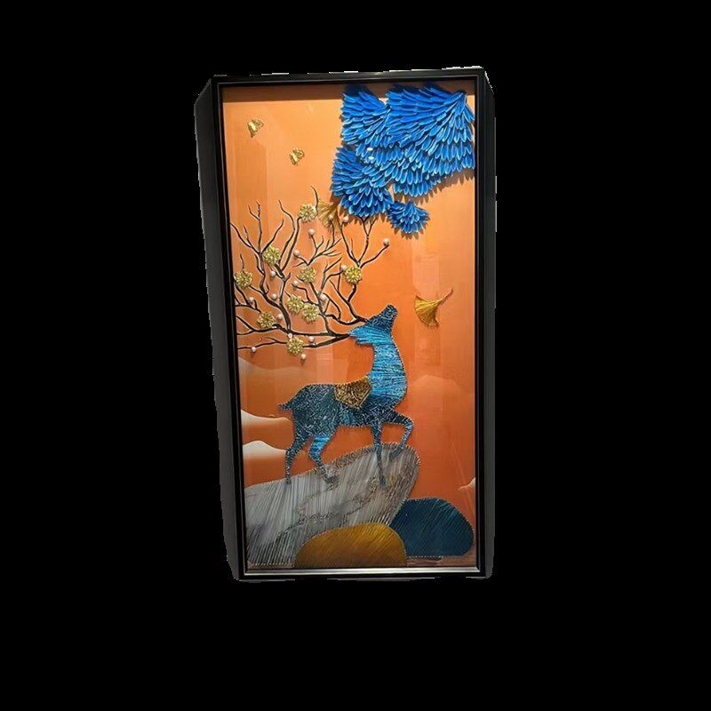 新款玄关装饰画抽象砂岩雕刻立体画走廊过道挂画寓意玄幻墙壁画