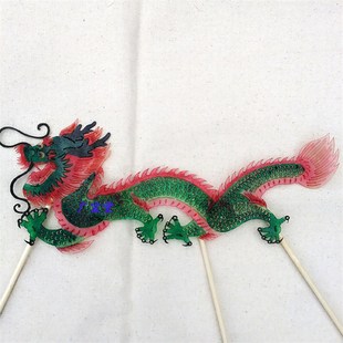 皮影戏道具动物龙人偶工艺礼品摆饰 活动 带操作杆面 戏剧布景 配