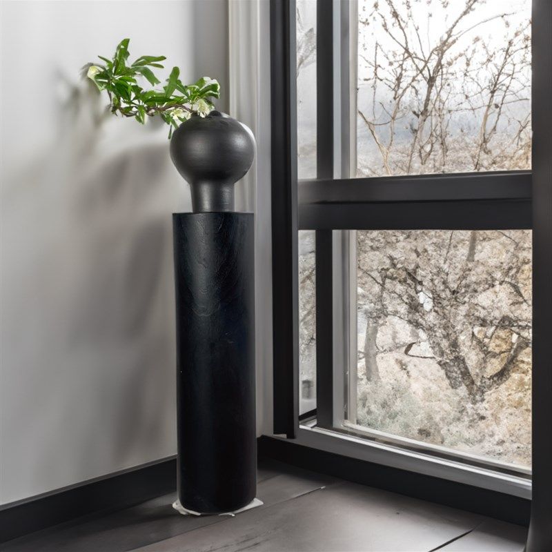 雕塑底座摆台侘寂实木圆柱家居客厅落地装饰架碳化树桩,家居饰品,装饰摆件,淘宝优惠券,粉丝福利购,淘宝优惠卷