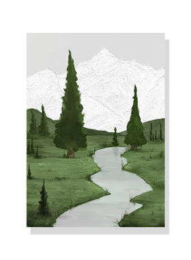 侘寂风装饰画级感肌理画现代手绘油画客厅挂画电视柜