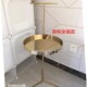 现代金色圆形小茶几角几设计师金属边几桌
