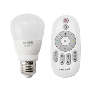 智能遥控灯泡无极调光ld灯喂奶小夜灯节能光源定时球泡灯