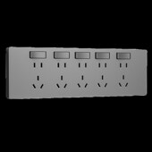 国际电工扩展式 延伸型插座转换器插板排插 插座墙面固定式