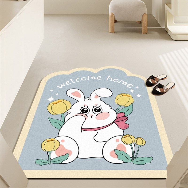 兔年红色入户门垫异形玄关皮革地垫蹭土防滑大门口地垫 裁剪,居家布艺,入户地垫,淘宝优惠券,粉丝福利购,淘宝优惠卷