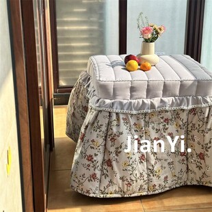 田园风加厚烤火桌罩正方形烤火罩子长方形取暖桌冬季烤火被罩