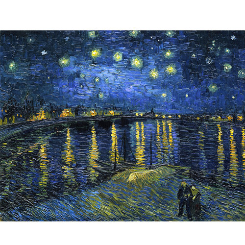 梵高题星空油画壁纸创意客厅沙发艺术壁画电视背景墙墙纸杏