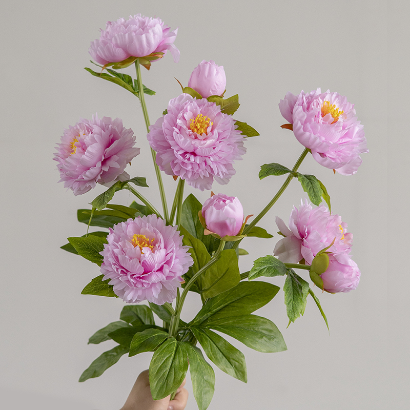 芍药仿真花高品质单支绢布假花婚礼造景装饰拍照道具家居桌面插花