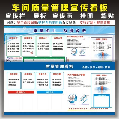公司车间质量管理宣传看板海报企业安全生产工厂品质宣传栏挂画