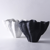 现代家居艺术大号白色陶瓷盆装 饰品玄关客厅餐桌干器