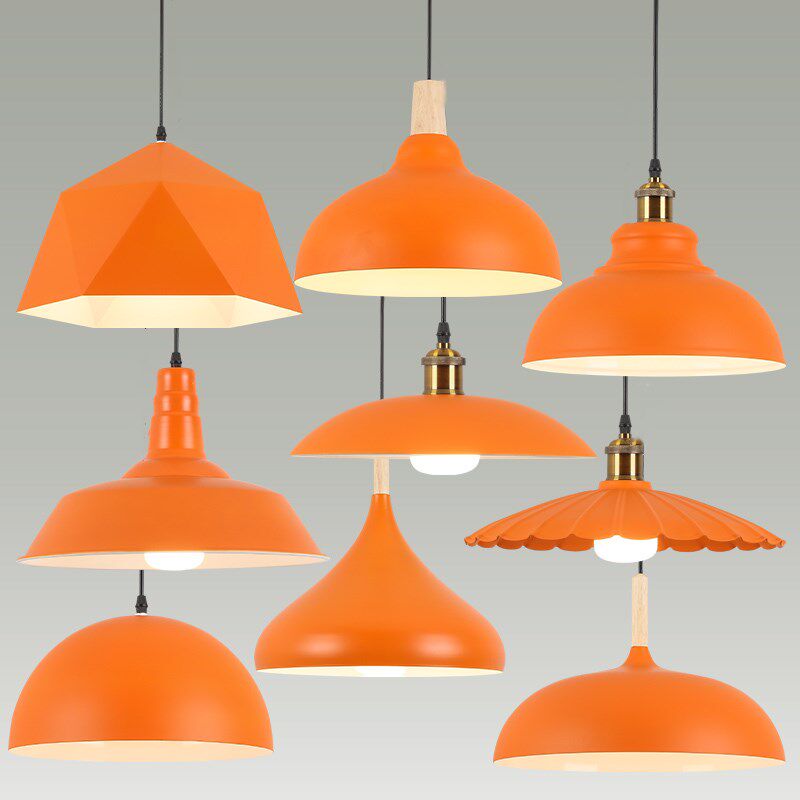 工业风橙色吊灯创意个性餐饮烤肉火锅饭店店铺舞蹈商用单头灯罩灯,家装灯饰光源,酒店/宴会厅/餐饮吊灯,淘宝优惠券,粉丝福利购,淘宝优惠卷