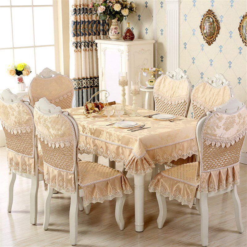 欧式餐桌椅罩家用餐椅坐垫加大餐椅垫装餐桌布圆桌布茶几布