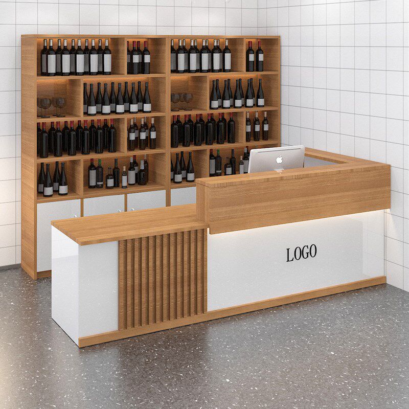 收银台现代饭店酒柜一体转角吧台商用店铺餐饮前台接待台柜台,商业/办公家具,收银台,淘宝优惠券,粉丝福利购,淘宝优惠卷