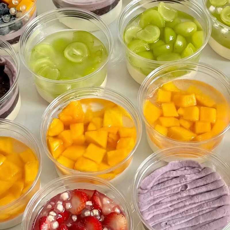 糖水芋泥芋圆饱饱碗打包盒椰奶冻杯子冰汤圆包装盒甜品杯水果捞盒