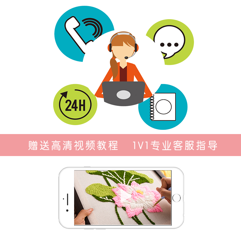 戳戳绣儿童廉洁作品diy挂画材料包清正题荷花绘画勤廉文化手工