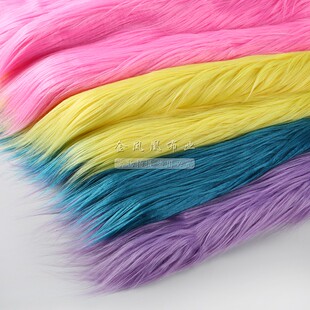 白色长毛绒布料水洗毛落水毛装饰垫布背景布绒毛兽装手工面料