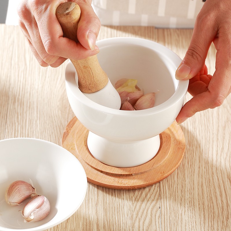 研钵陶瓷 高强度瓷质捣药罐乳钵大号研药碗 捣碎 研磨 家用研磨器