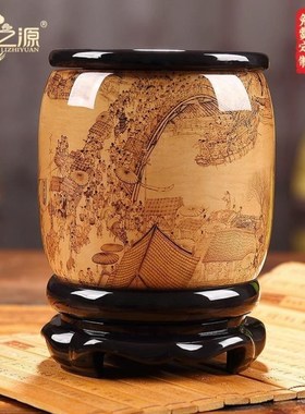 办公桌笔筒覆古办公室摆件工艺品创意装饰实用定制毕业教师节礼物