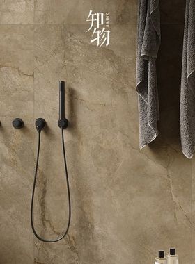 哑光大理石瓷砖灰咖色厨房卫生间墙砖别墅大平层客厅防滑地砖1800