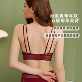 无钢圈孕妇怀孕期孕早期超薄 美背薄款 哺乳内衣夏季 喂奶产后背心式