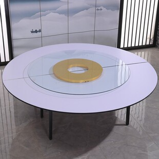 电动转盘餐桌家用底座酒店大圆桌转芯充电调速摇控自动展示旋转台