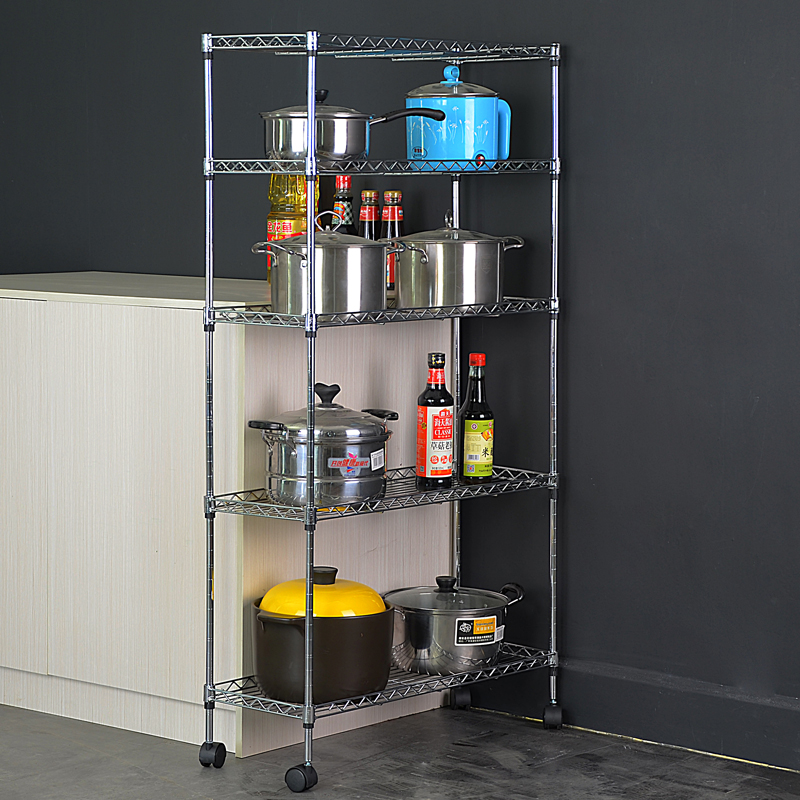 长35/45/50/60宽15间隙架金属多层厨房墙角夹缝置物架碗盘收纳架