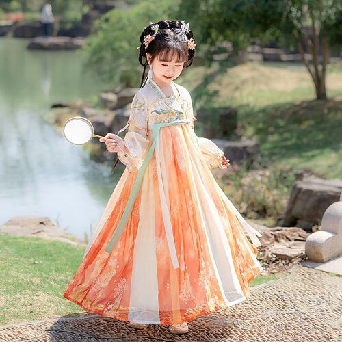 女童汉服2025新款春秋小女孩绝美古装连衣裙超仙国风套装儿童唐装