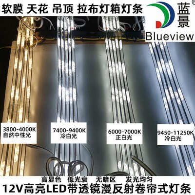 蓝景漫反射低压h12V高亮防水广告门头招牌灯箱软膜天花透镜卷帘灯
