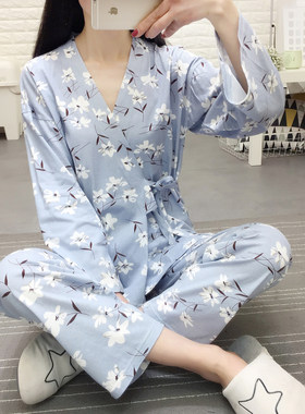 月子服哺乳睡衣春秋款夏季宽松产后孕妇和服女喂奶怀孕期两件套装