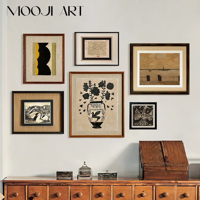 木吉畅想】艺术中古风客厅装饰画法式餐厅挂画卧室玄关壁画组合画,家居饰品,现代装饰画,淘宝优惠券,粉丝福利购,淘宝优惠卷