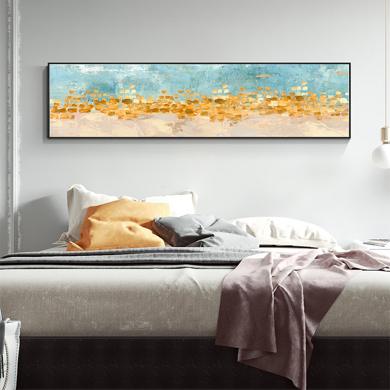 9021现代简约卧室床头装饰画沙发背景墙挂画轻奢横幅主卧墙面壁画