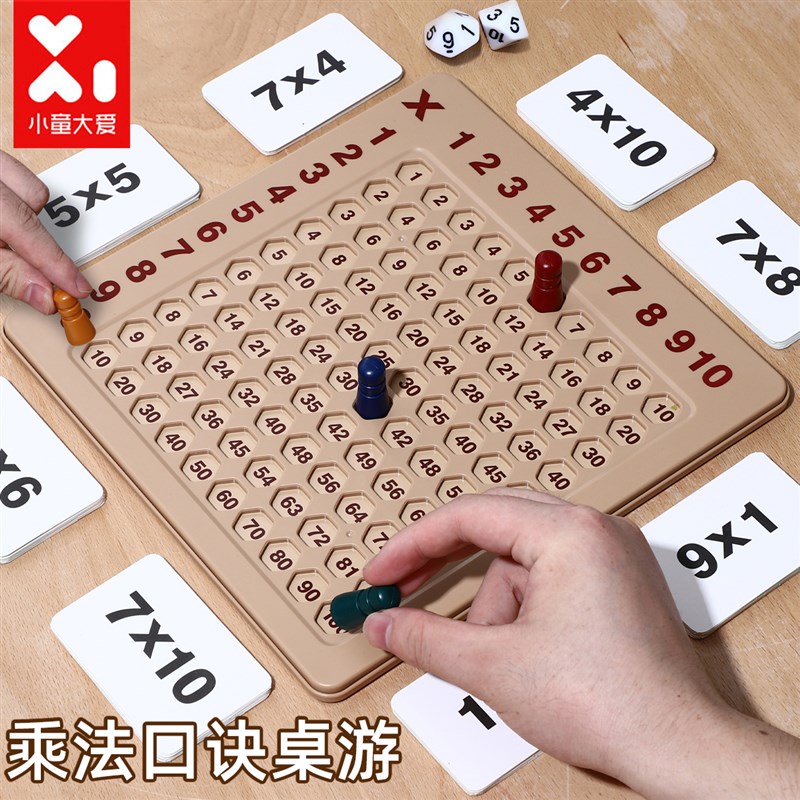 儿童乘法口诀桌游启蒙教具小学生二年级数学益智大脑思维训练玩具