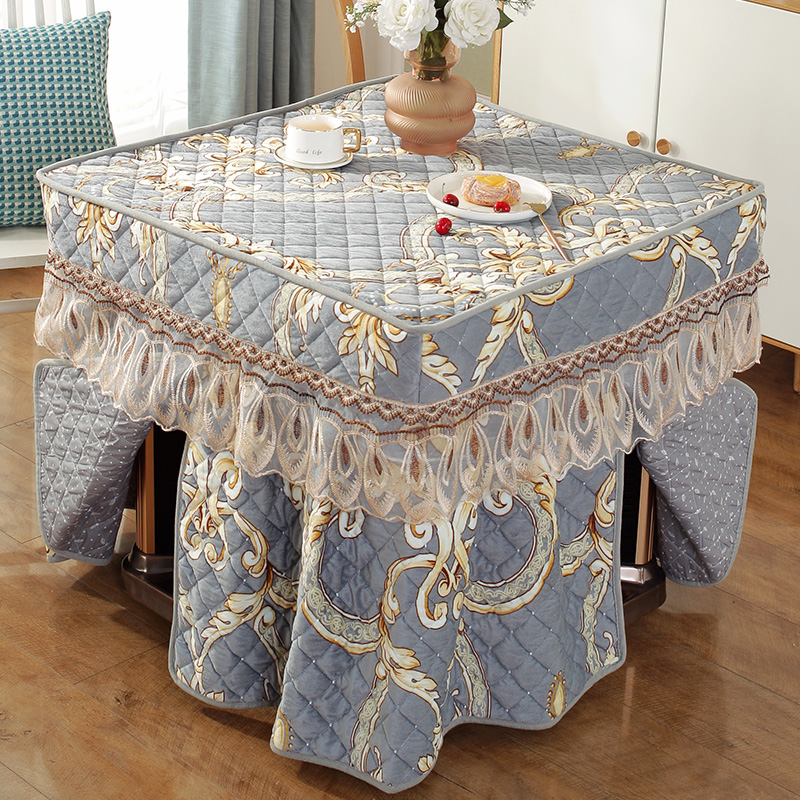 烤火罩取暖桌罩正方形电炉罩烤火桌子桌布新款冬季加厚家用欧式