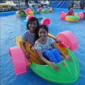 儿童手摇船充气水池亲母子成广场公手摇车水上乐园新款 夜光