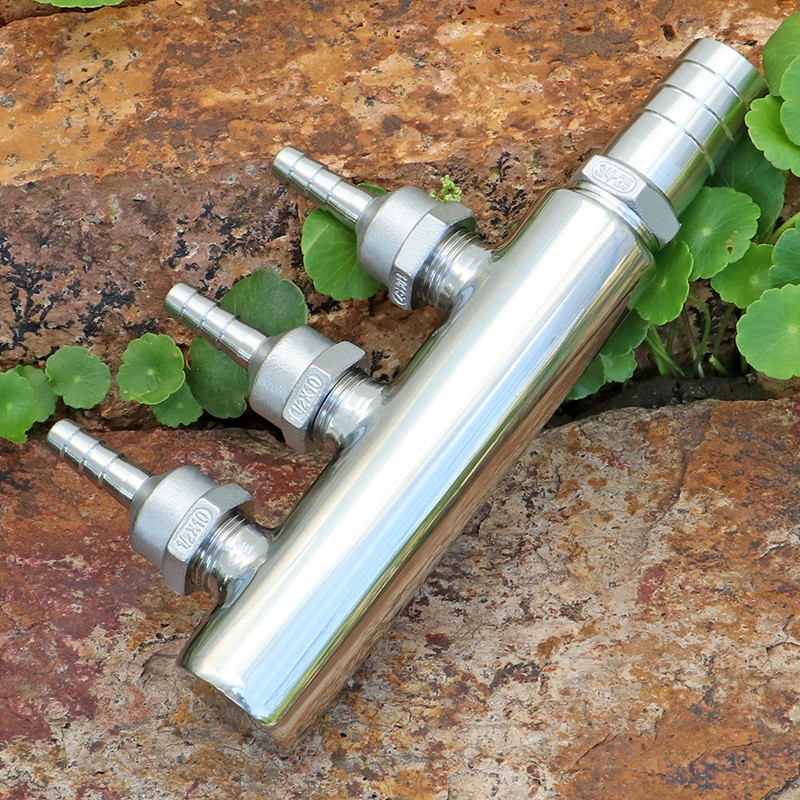 定制分0不锈钢三通四通多通分水器 软管接头水油气分流器