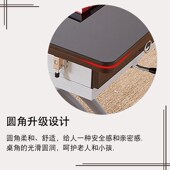 现代小户型长方形钢化茶几升降茶几变餐桌两用