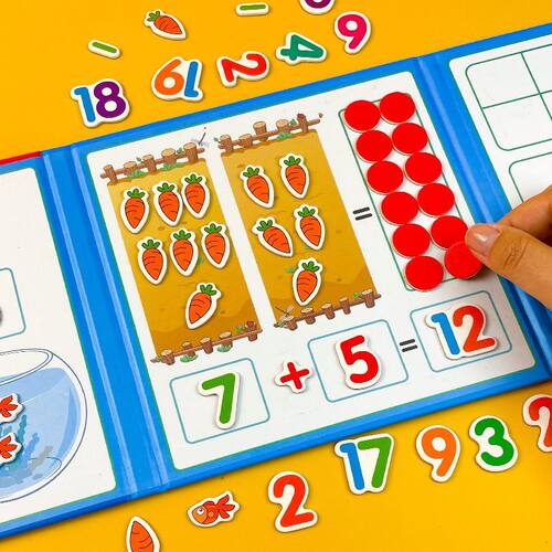 幼儿园加减法磁性数学教具以内十格阵数学教具数学加减法工具