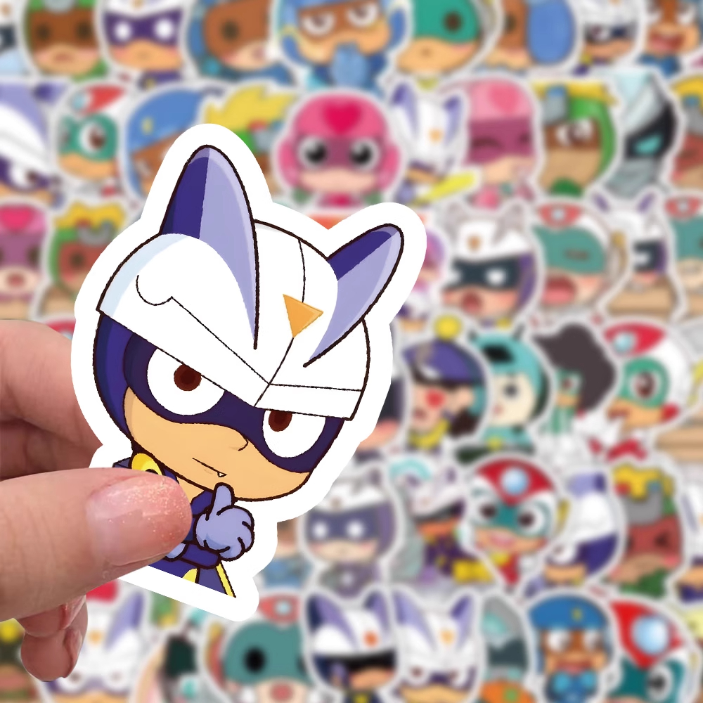 动画片开心超人贴纸动漫卡通贴画装饰笔记本行李箱手机壳防水贴画