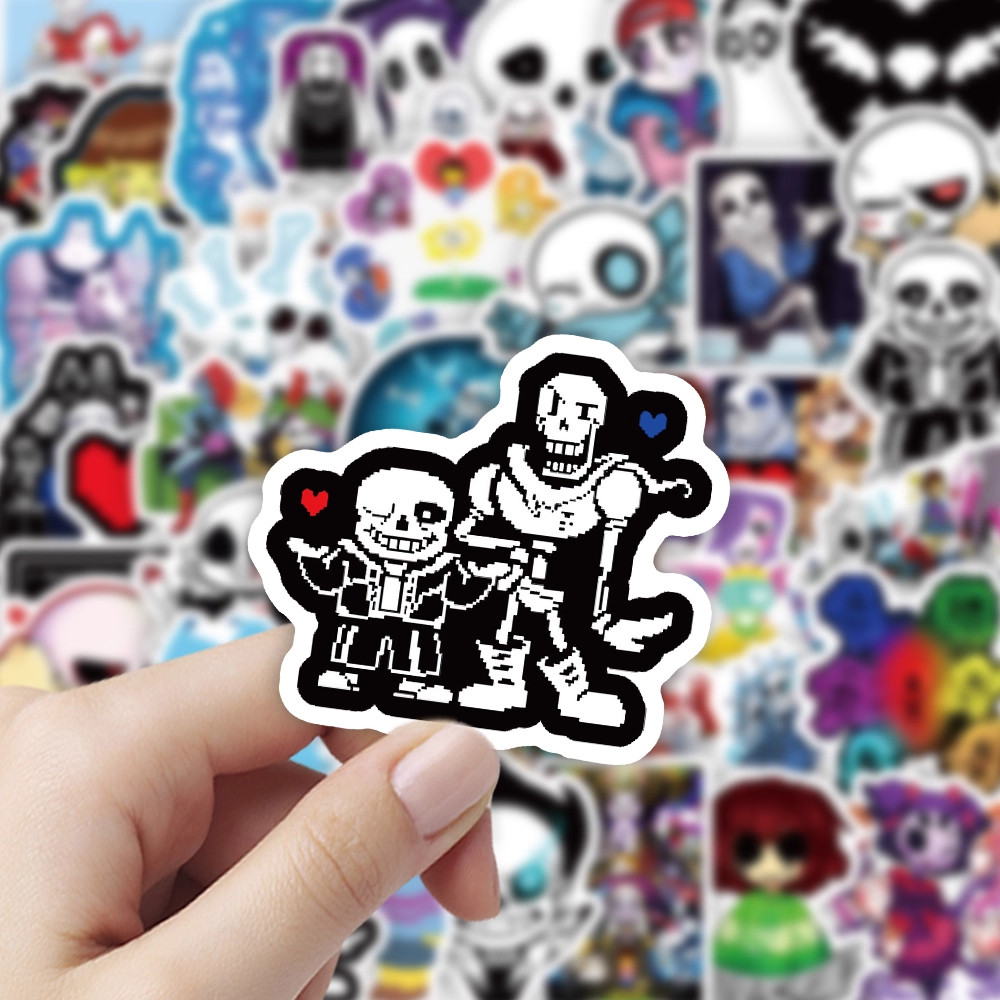 206张传说之下贴纸FriskSans热门游戏周边行李箱手机防水