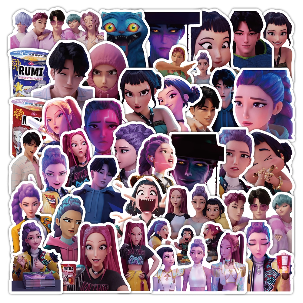175张k-popDemonHunters猎魔女团贴纸RumiMiraZoey卡通动画贴画