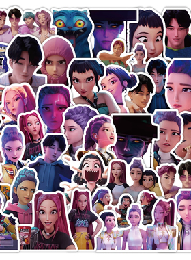 175张k-popDemonHunters猎魔女团贴纸RumiMiraZoey卡通动画贴画