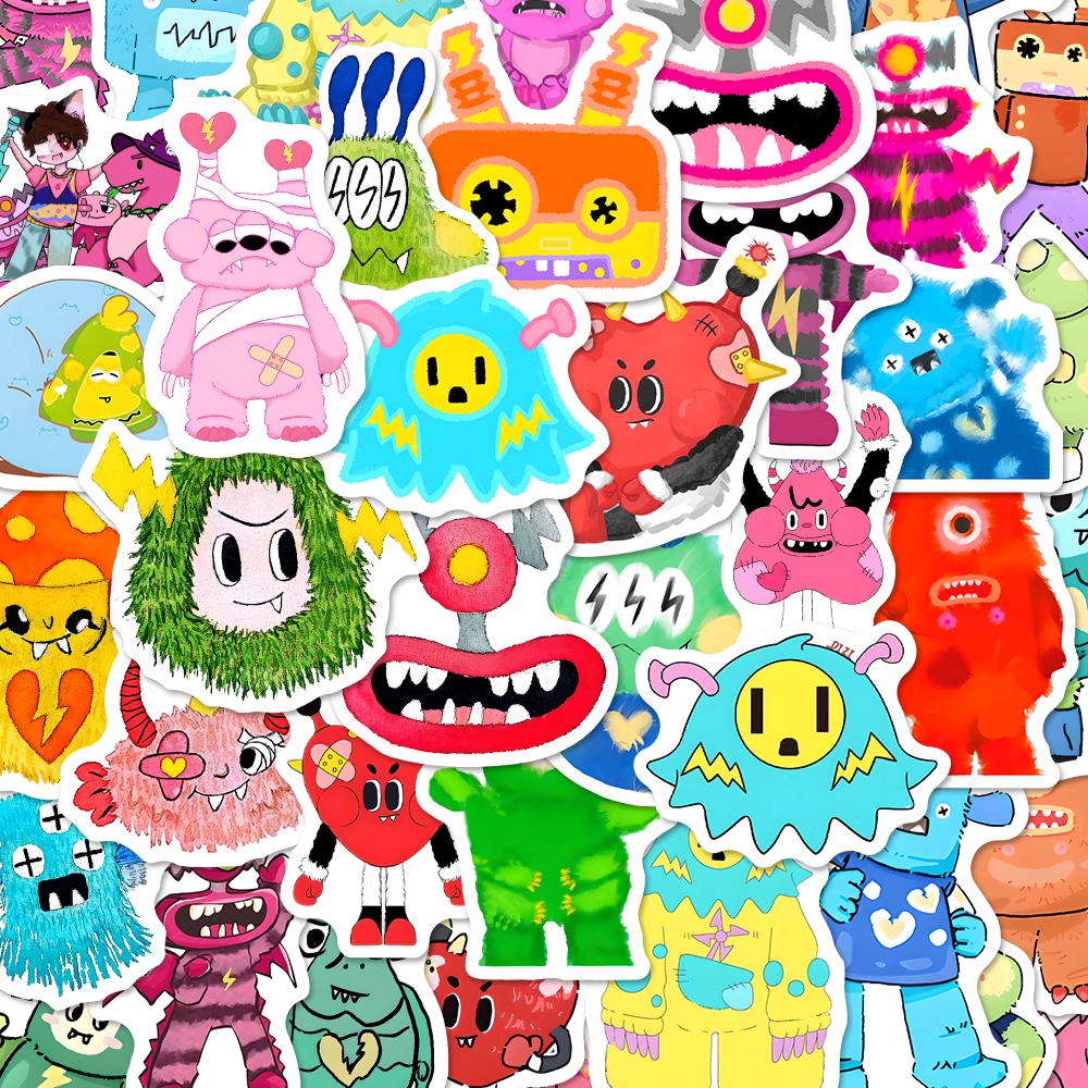 132张汪苏泷的罗曼城22个怪物朋友可爱贴纸十万伏特演唱会贴画diy