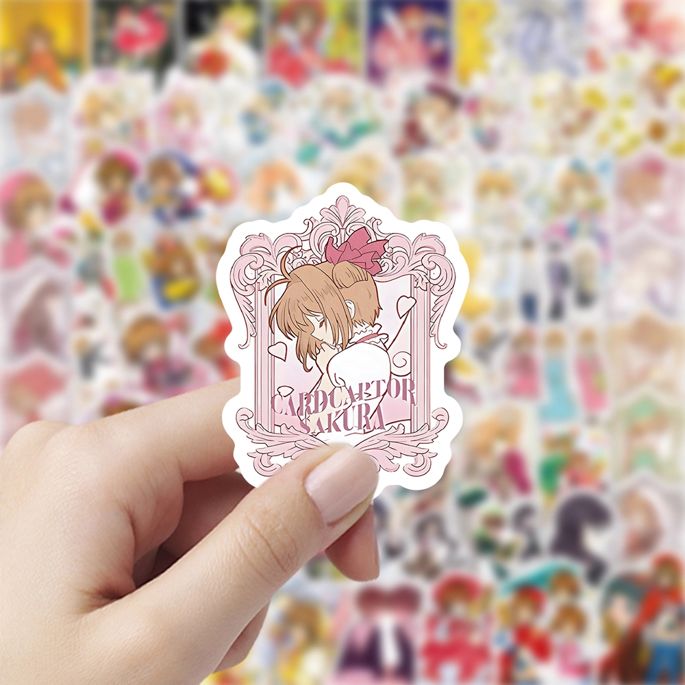 206张动漫魔卡少女樱贴纸卡通明星周边手机行李箱装饰防水贴画