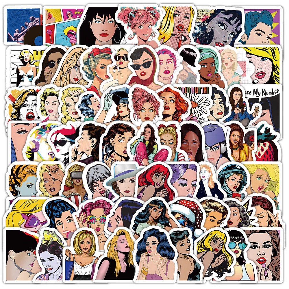 200张PopArt Girl波普女孩贴纸美式艺术插画卡通漫画人物装饰贴画,文具电教/文化用品/商务用品,贴纸/立体贴纸,淘宝优惠券,粉丝福利购,淘宝优惠卷
