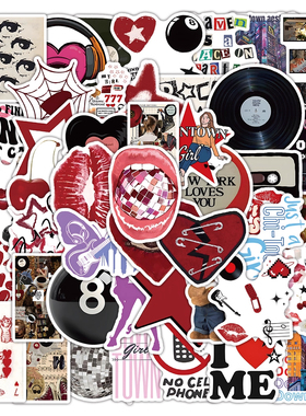 320张复古Y2K贴纸千禧年代个性潮流元素创意水杯diy装饰防水贴画